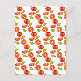 Cartão Postal Tomates E Folhas De Orégãos