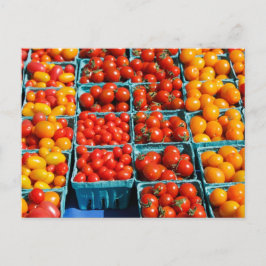 Cartão Postal Tomates pequenos, vermelhos e laranja