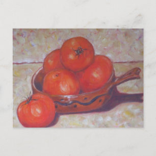 Cartão Postal Tomates vermelhos num Cartão-postal para louça