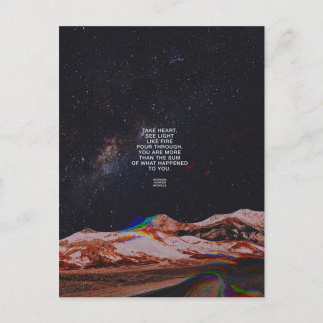 Cartão Postal Tome o coração ver luz (Frente)