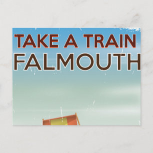 Cartão Postal Tome um trem Falmouth poster de férias Cornwall