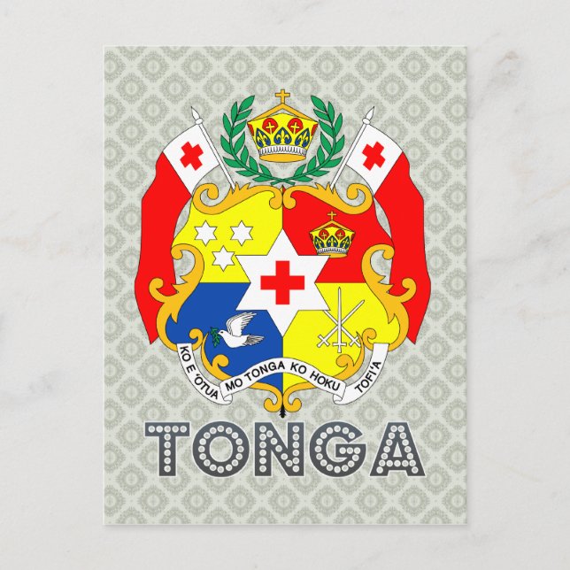 Cartão Postal Tonga Casaco de Armas (Frente)