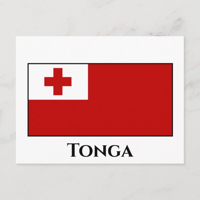 Cartão Postal Tonga Flag (Frente)