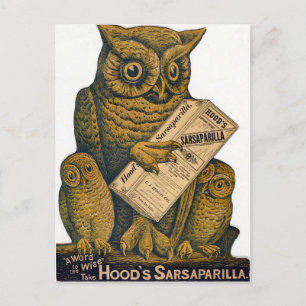 Cartão Postal Tónico Restaurador Sarsaparilha Hood.