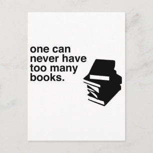 Cartão Postal too many books