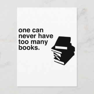 Cartão Postal too many books