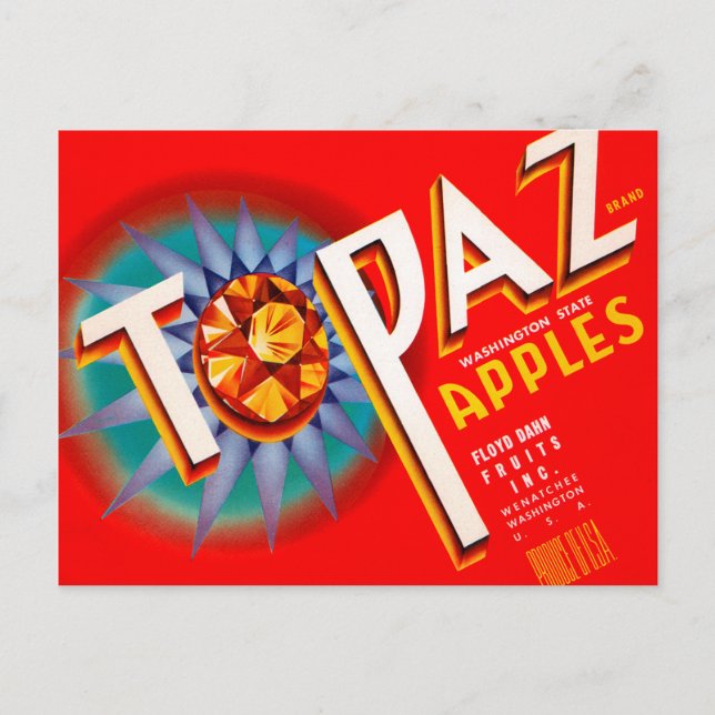 Cartão Postal Topaz Apples (Frente)