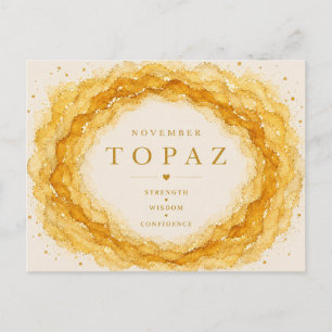 Cartão Postal Topázio Pedra de Nascimento de Novembro
