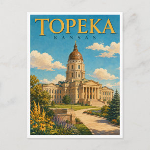 Cartão Postal Topeka Kansas State Capitol GeoSaga