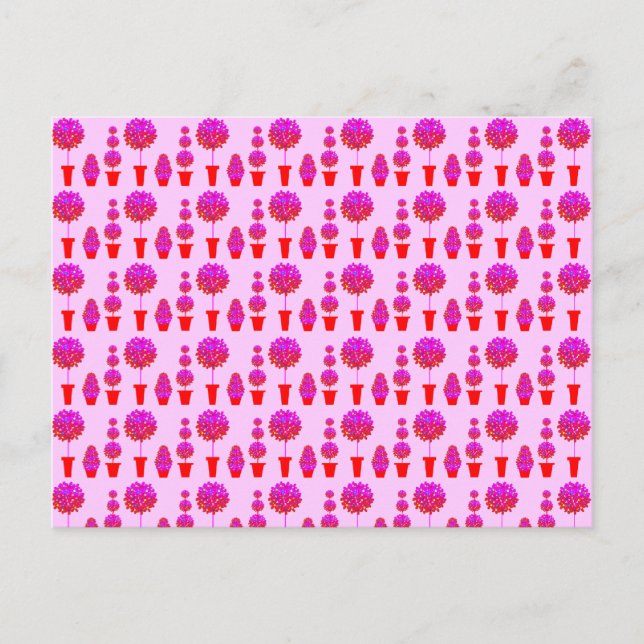 Cartão Postal Tópico de margarida rosa (Frente)