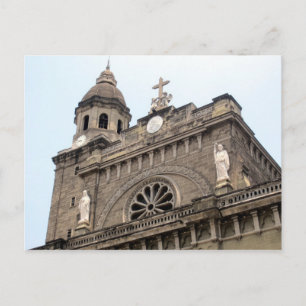 Cartão Postal topo da catedral de manila