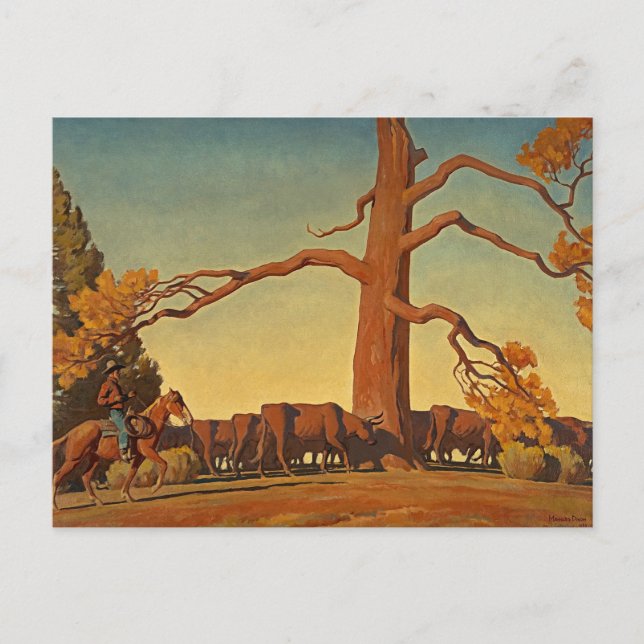 Cartão Postal Topo da Cordilheira, 1933 por Maynard Dixon (Frente)