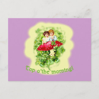 Cartão Postal Topo da Ilustração da Vintagem da Manhã