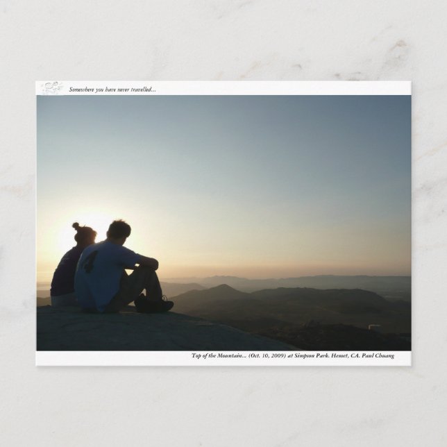 Cartão Postal Topo da montanha... (Frente)