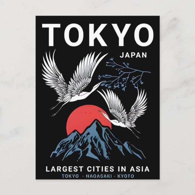 Cartão Postal Tóquio Japão - Ásia Viagens vintage japonesa (Frente)