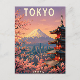 Cartão Postal Tóquio Japão Shibuya Luzes Fuga Urbana Futurista
