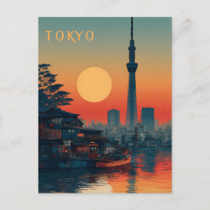 Cartão Postal Tóquio Japão vintage