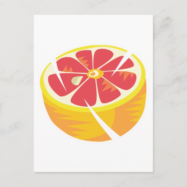 Cartão Postal toranja rosa (Frente)