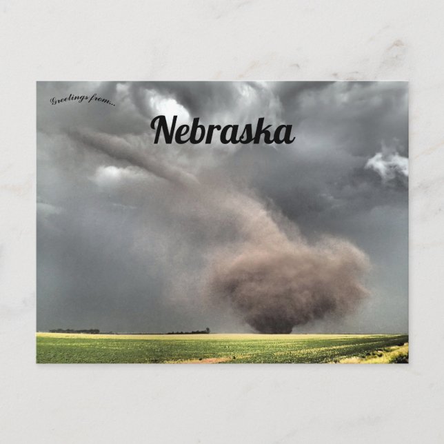 Cartão Postal Tornado em Hildreth Franklin County em Nebraska (Frente)