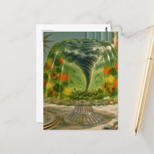 Cartão Postal Tornado na Sobremesa de Gelatina Arte Surrealista