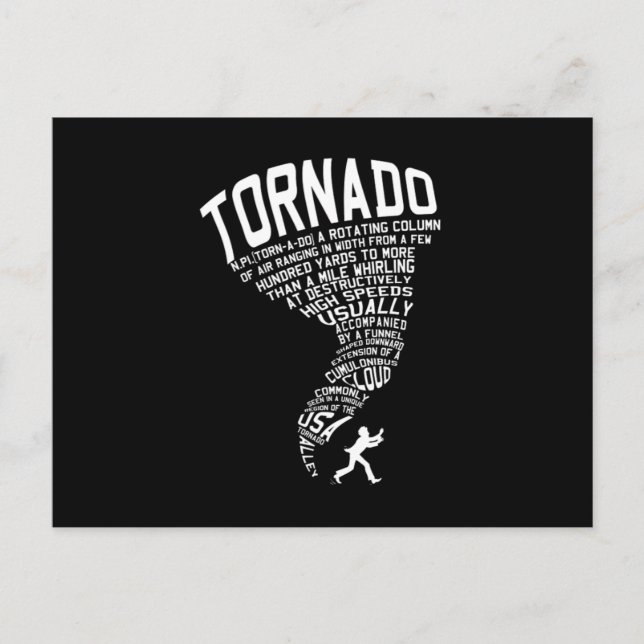 Cartão Postal Tornado Storm Chaser Hurricane Wind Weather Gift (Frente)