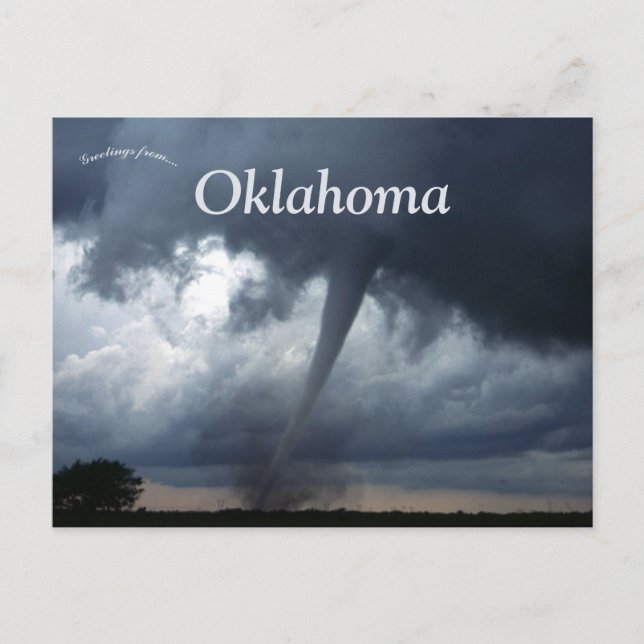 Cartão Postal Tornado Tocando em Oklahoma (Frente)