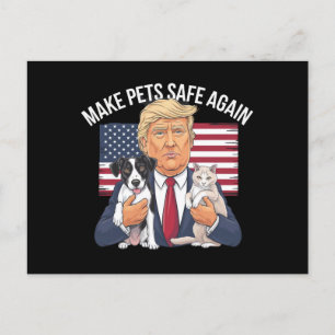 Cartão Postal Torne Os Animais Seguros Novamente Salve O Nosso T