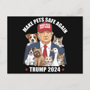 Cartão Postal Torne Os Animais Seguros Novamente Trump 2024 Salv