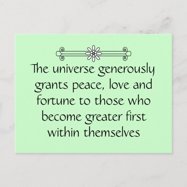 Cartão Postal Torne-se maior primeiro (Frente)