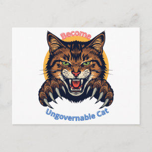 Cartão Postal Torne-se um Gato Ingovernável