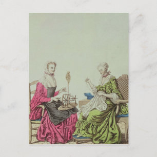 Cartão Postal Torneiras e costura, c.1765