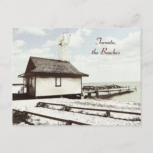 Cartão Postal Toronto, as praias, a casa salva-vidas (Frente)