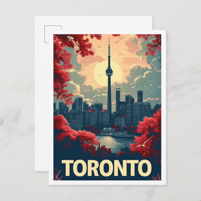 Cartão Postal Toronto Canada Art vintage Travel (Frente/Verso)