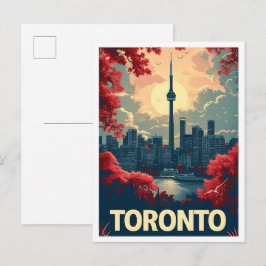 Cartão Postal Toronto Canadá Arte vintage Viagem