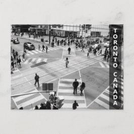 Cartão Postal Toronto, Canadá: Interseção Yonge-Dundas em B&W