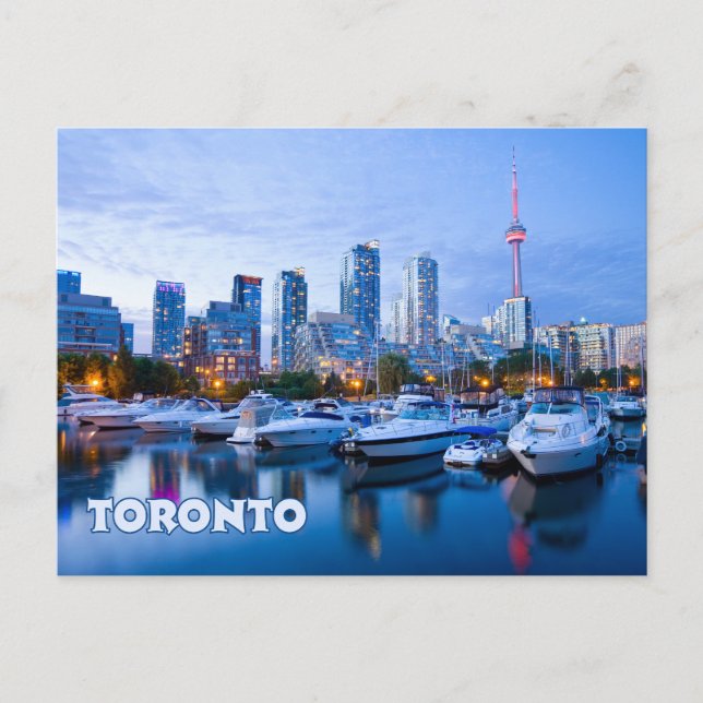 Cartão Postal Toronto, Canadá - Vista do Centro com Barcos (Frente)