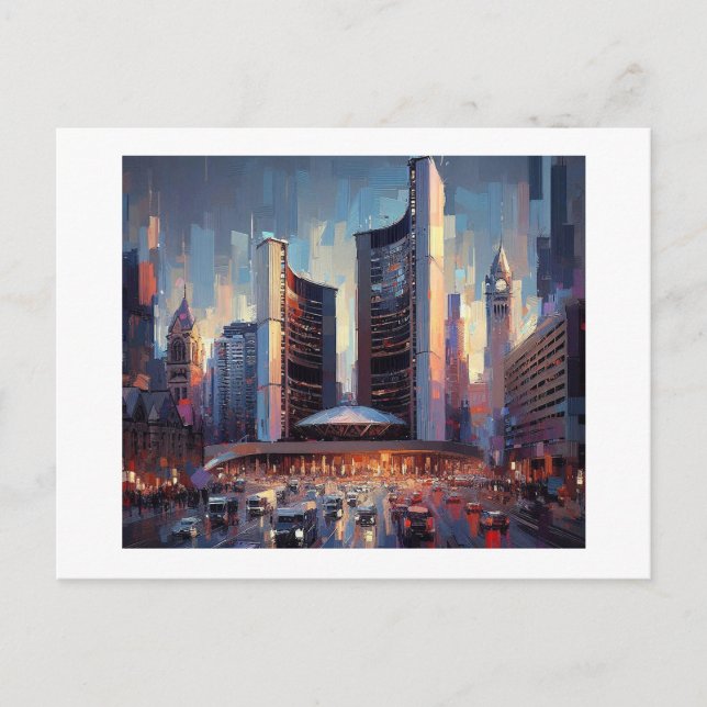 Cartão Postal Toronto com a Câmara Municipal, (Frente)