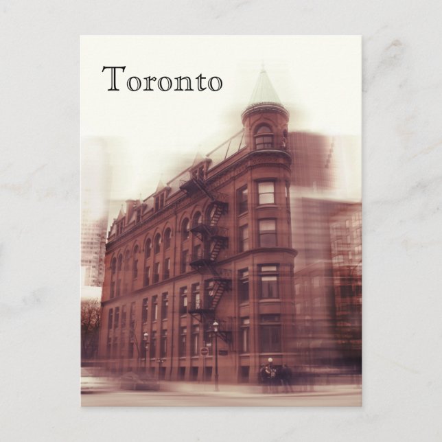 Cartão Postal Toronto Flat Iron gooderham e construção de mosto (Frente)