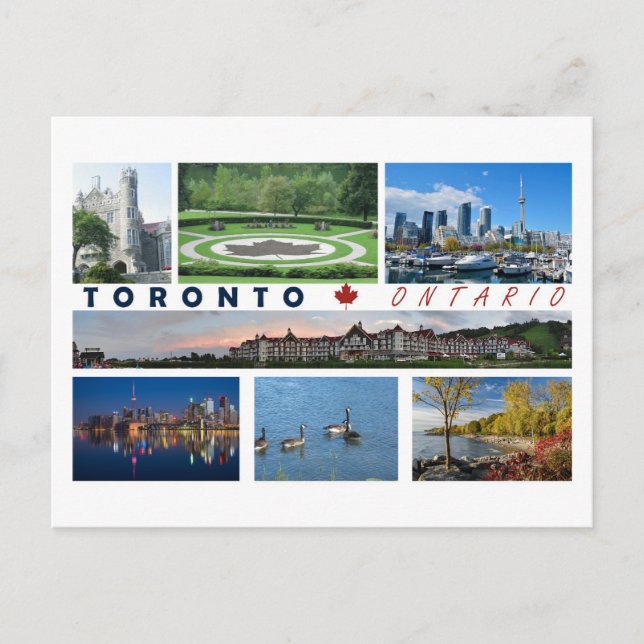 Cartão Postal Toronto Ontario Canada Torist Postcard Multiview (Frente)