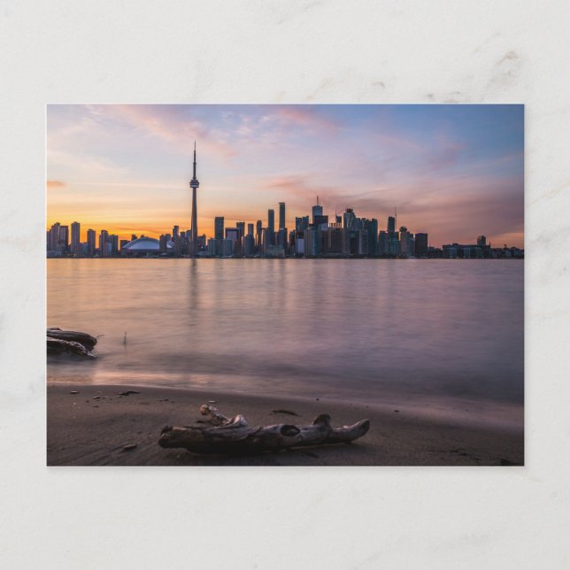 Cartão Postal Toronto Skyline no Sunset (Frente)
