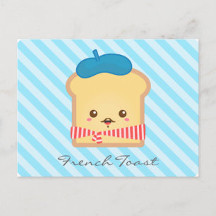 Cartão Postal Torrada Francesa Fofa e Caprichosa, Doodle de Comi