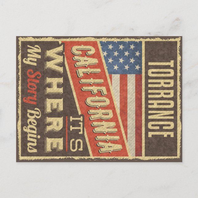 Cartão Postal Torrance California (Frente)