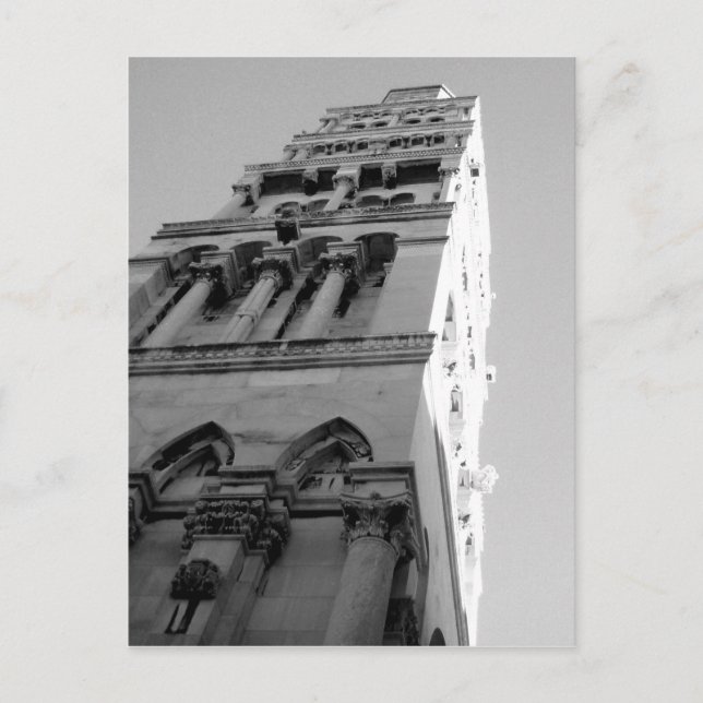 Cartão Postal Torre Bell em Split Croácia (Frente)