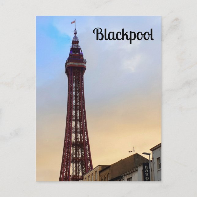 Cartão Postal Torre Blackpool (Frente)