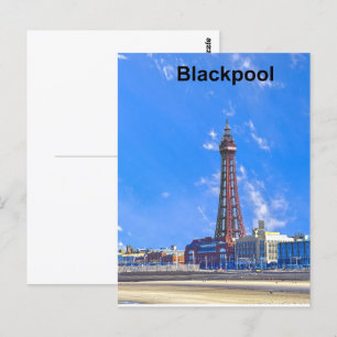 Cartão Postal Torre Blackpool