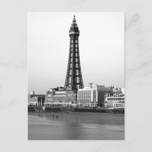Cartão Postal Torre Blackpool B/W (Frente)