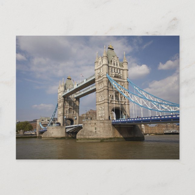 Cartão Postal Torre Bridge e Rio Tâmisa, Londres, (Frente)