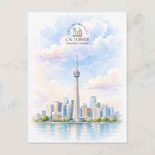 Cartão Postal Torre CN, Destino da Cidade de Toronto Viagem