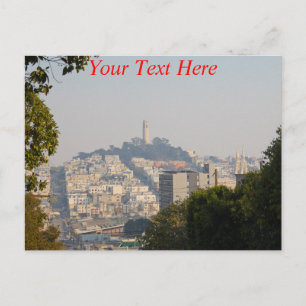Cartão Postal Torre Coit Personalizável, San Fancisco, Califórni