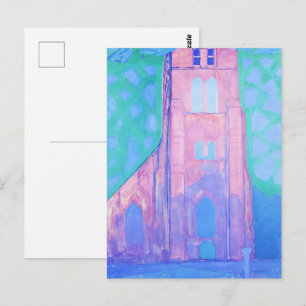 Cartão Postal Torre da Igreja de Piet Mondrian em Domburg Arte A